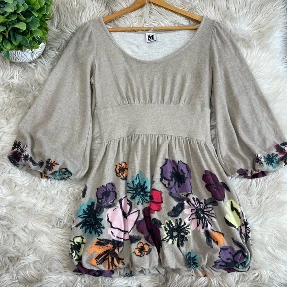 Missoni Y2K Flower Bubble Hem Wool Blend Dress - Picture 4 of 11